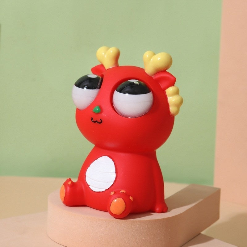 Funny Staring Stress Relief Toy – Quirky Desk Doll – Size Reference | Toki Toy Box