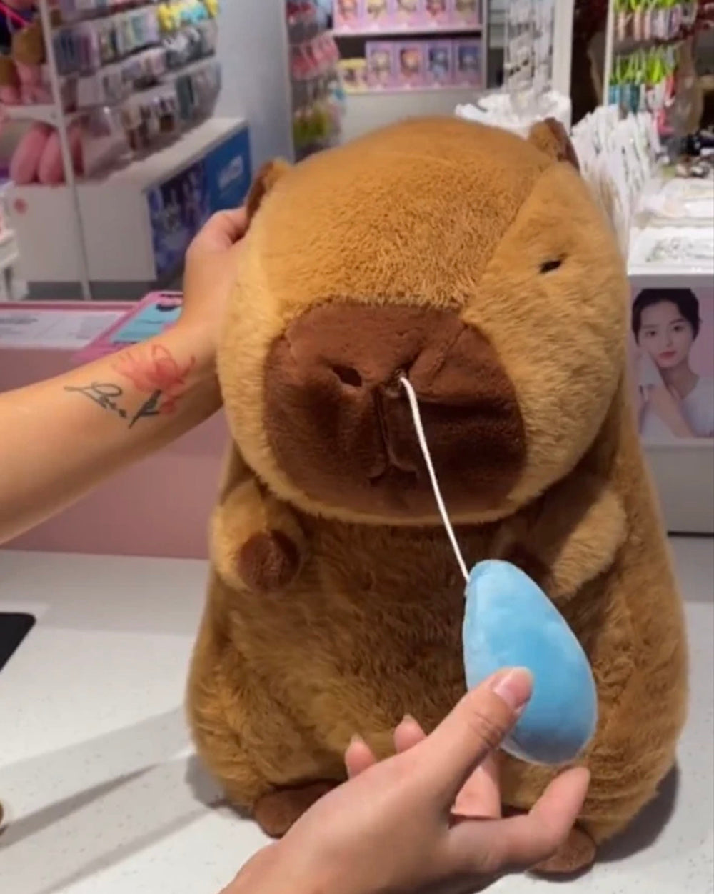 Capybara Runny Nose Plush Toy – Cute Stress Relief Buddy – Detail | Toki Toy Box