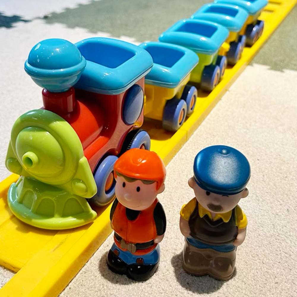 Electric Chug Train Set – Interactive Track Toy for Kids – In Use | Toki Toy Box