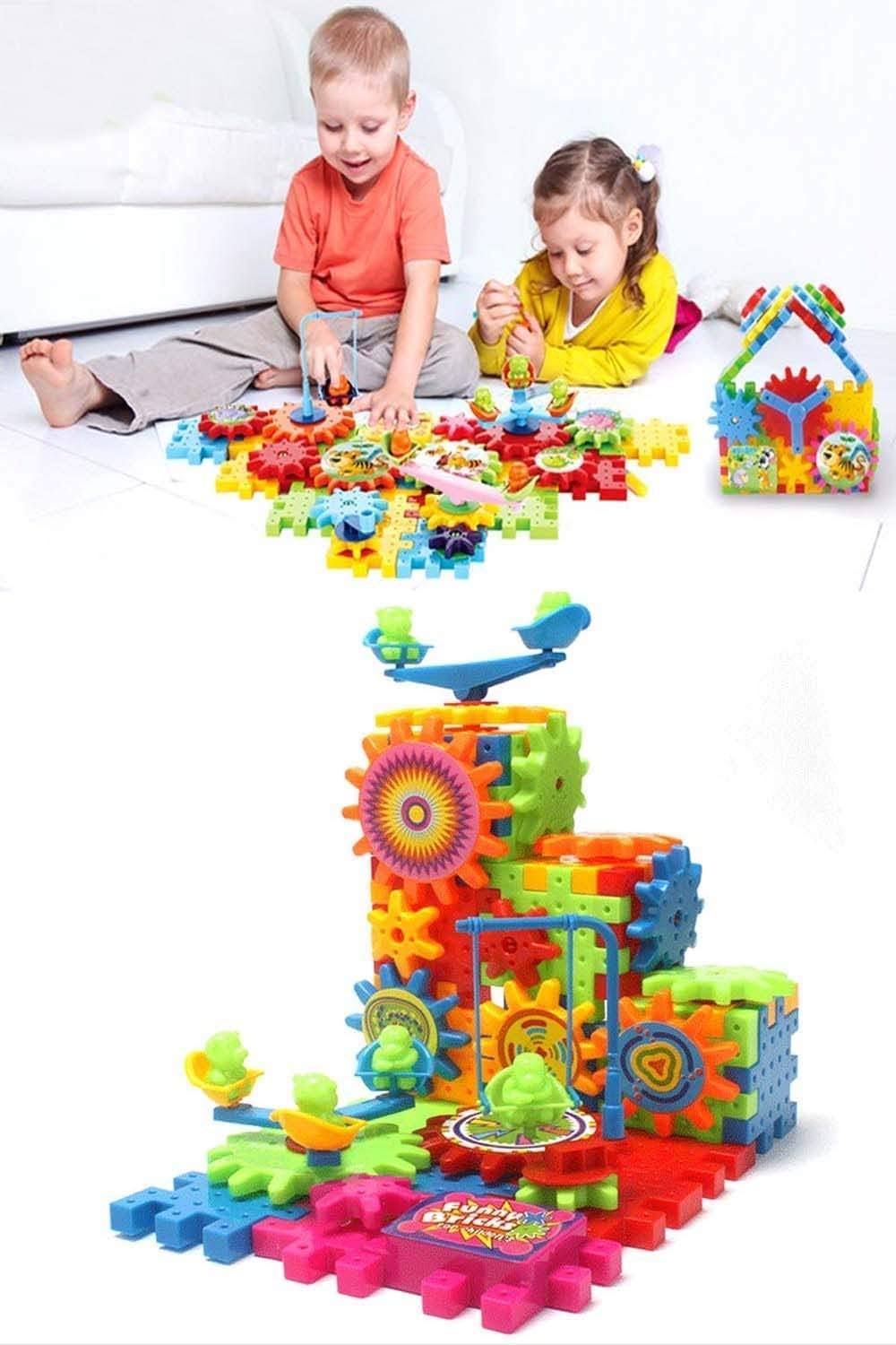 Gear Building Blocks – Kid Playing | Toki Toy Box