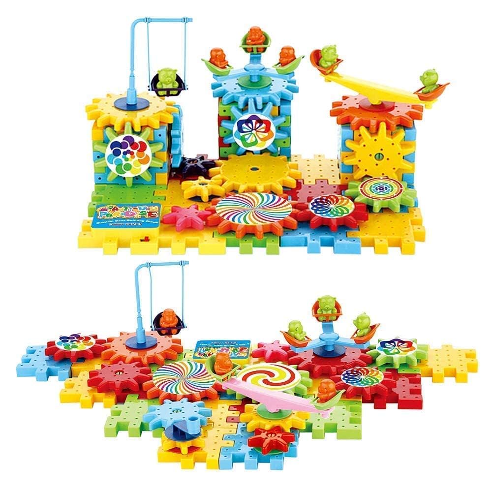 Gear Building Blocks – Close-Up Detail | Toki Toy Box