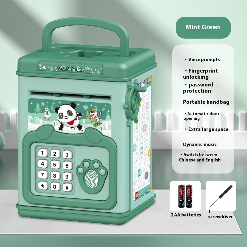 Pink fingerprint savings bank