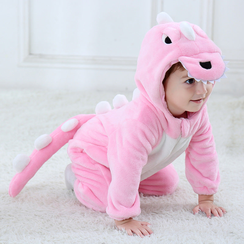 Cute Flannel Character Romper – Cozy Costume Onesie – In Use | Toki Toy Box