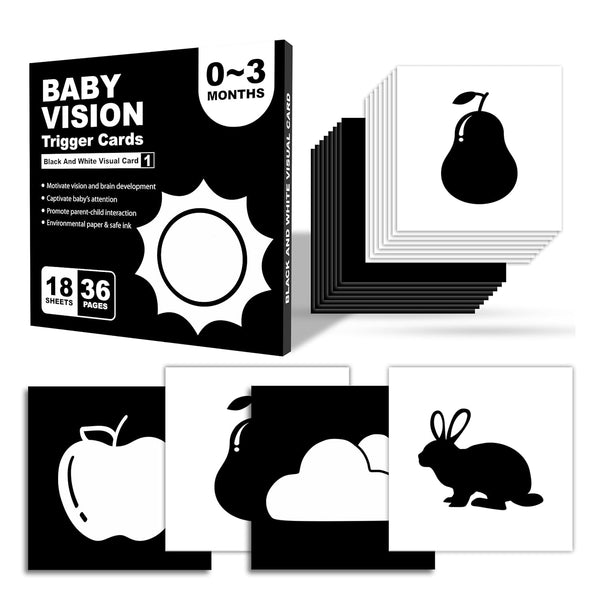 High Contrast Baby Flash Cards – 18 Cards