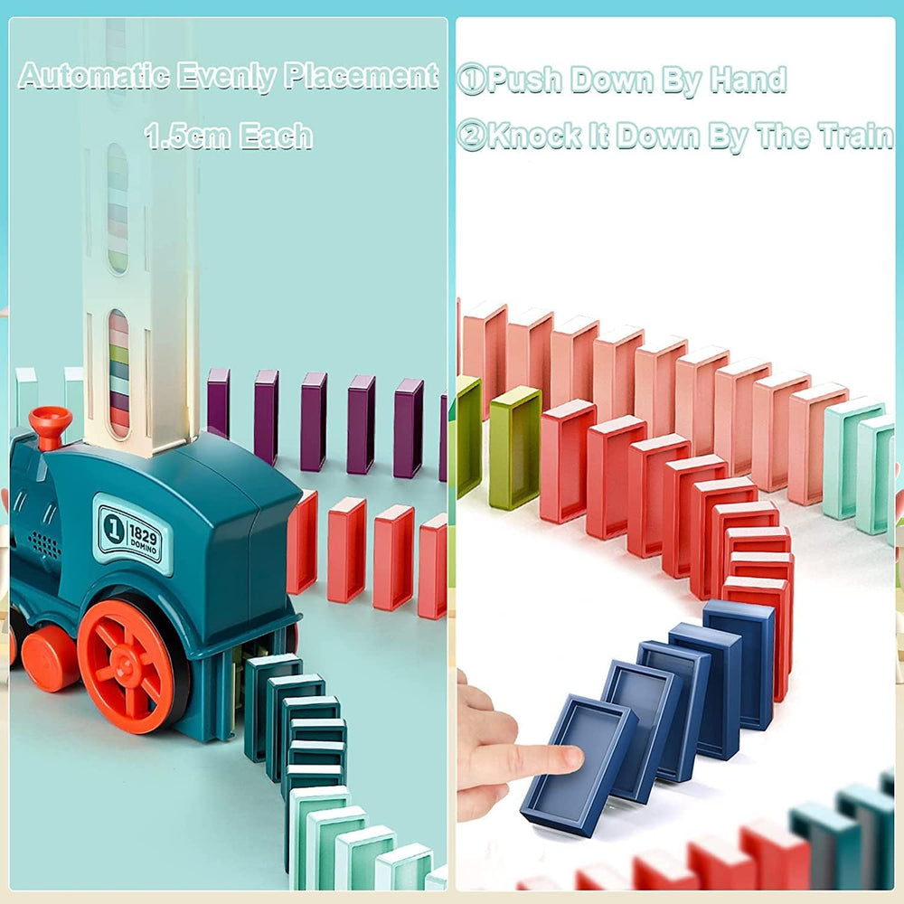 Automatic Domino Train Set – Creative Fun for Kids – Detail | Toki Toy Box