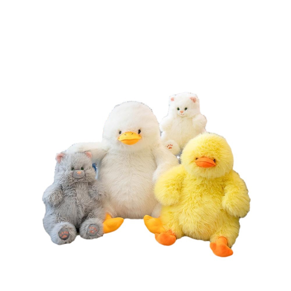 Cute Duck Plush Pillow | Ultra-Soft Cuddle Toy | Toki Toy Box – Side View | Toki Toy Box