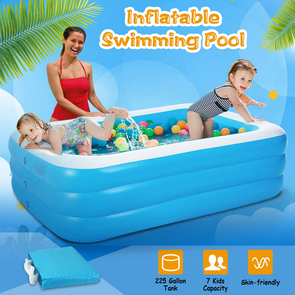 Family Inflatable Swimming Pool – Backyard Summer Fun – Side View | Toki Toy Box