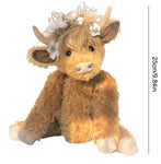 Fluffy Highland Cow Plush – Soft Shaggy Farm Buddy - Toki Toy Box