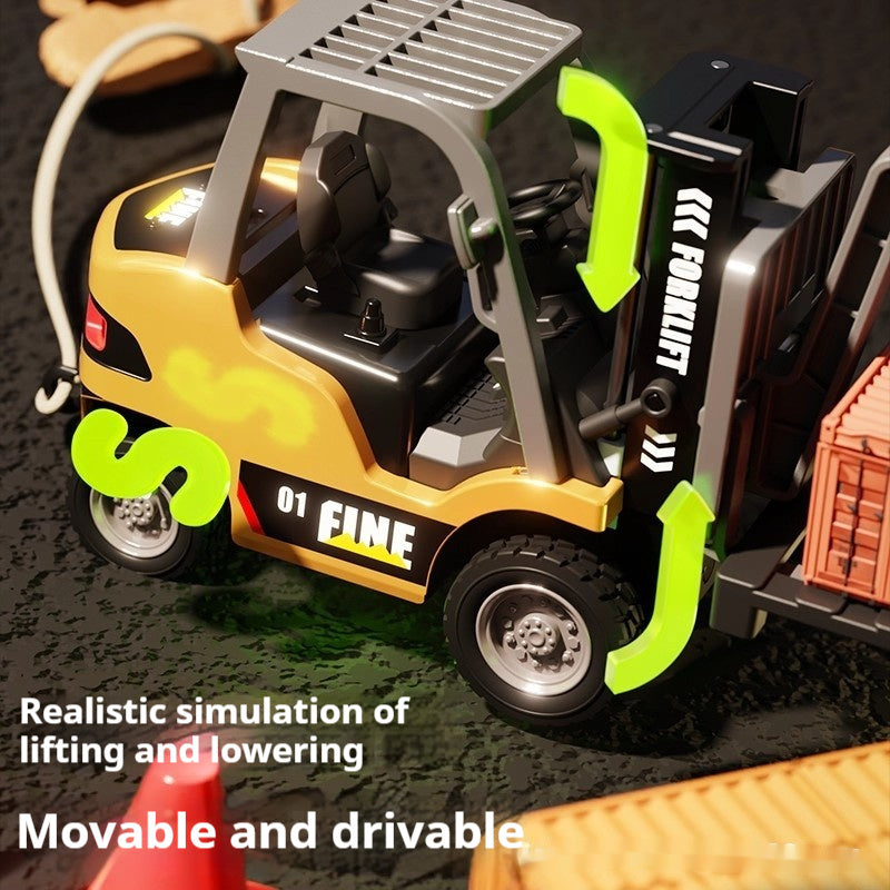 RC Mini Forklift Alloy Model – Realistic Desktop Toy – In Use | Toki Toy Box