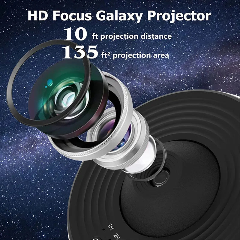 360° Galaxy Star Projector – Night Sky Lamp with Timer – Size Reference | Toki Toy Box