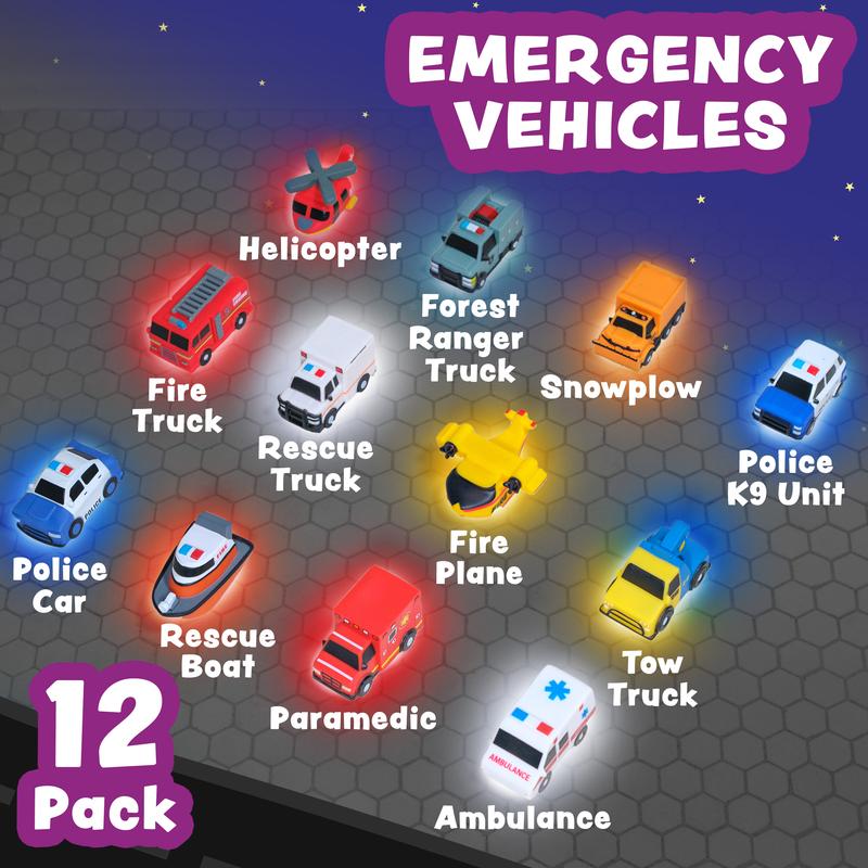 Mini Emergency Car Set – Pull-Back Fun | TokiToyBox – Side View | Toki Toy Box