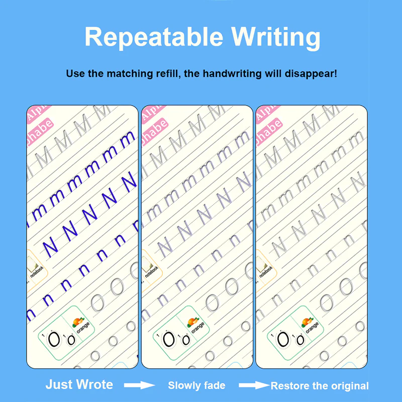 Reusable Writing Practice Books – Kids Learning Set | Toki Toy Box – Whats Included | Toki Toy Box