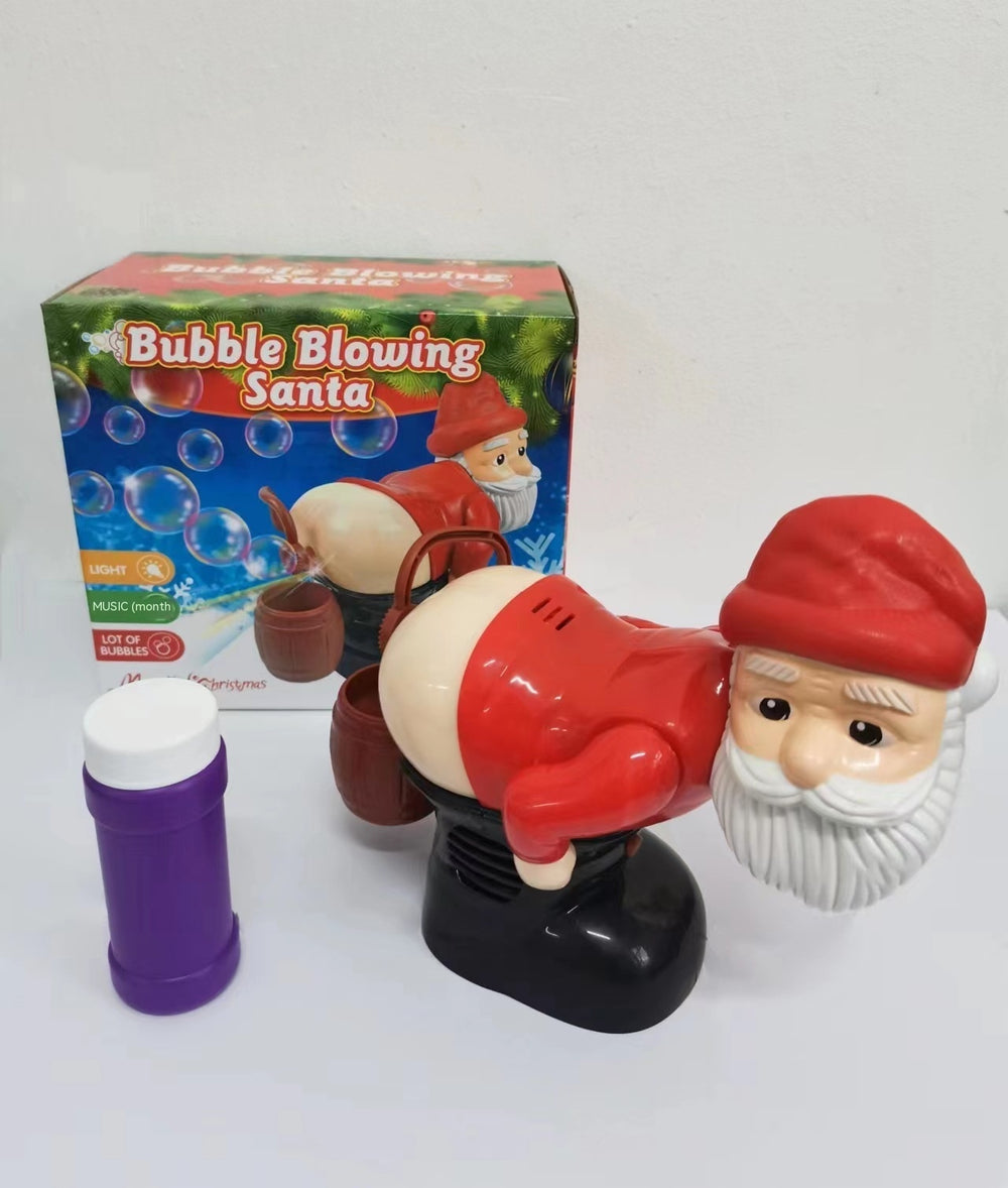 Electric Bubble Santa Machine – Music & Lights Fun – Features | Toki Toy Box