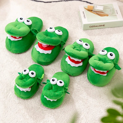 Crocodile Slippers – Funny Moving Mouth Cozy Home Shoes
