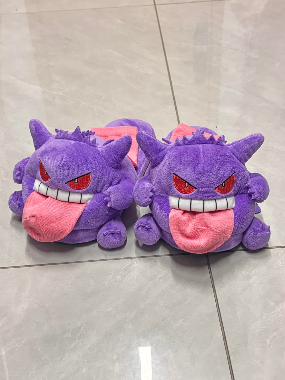 Purple Mischief Ghost Slippers – Plush Cozy Comfort – Detail | Toki Toy Box
