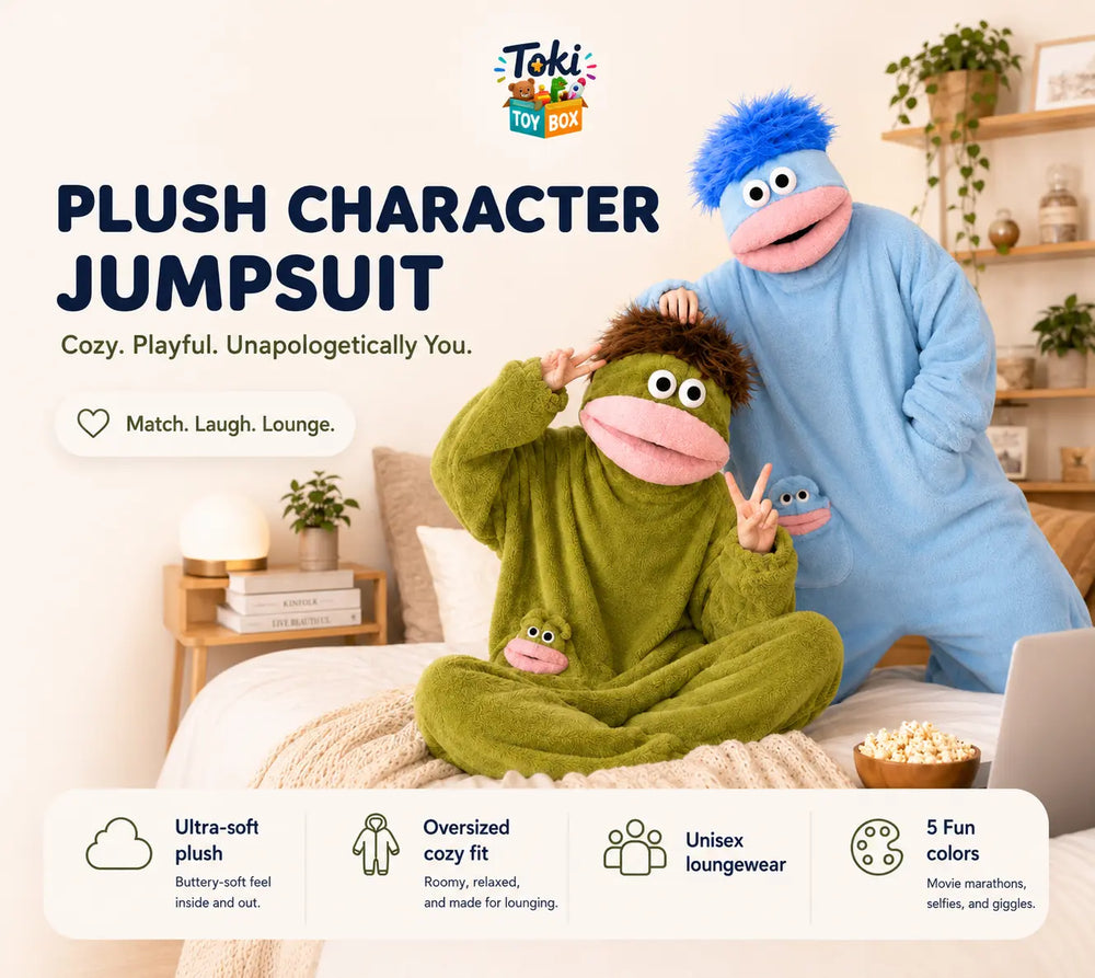 Hooded Fleece Onesie – Cozy Couple Pajamas | Toki Toy Box - Toki Toy Box