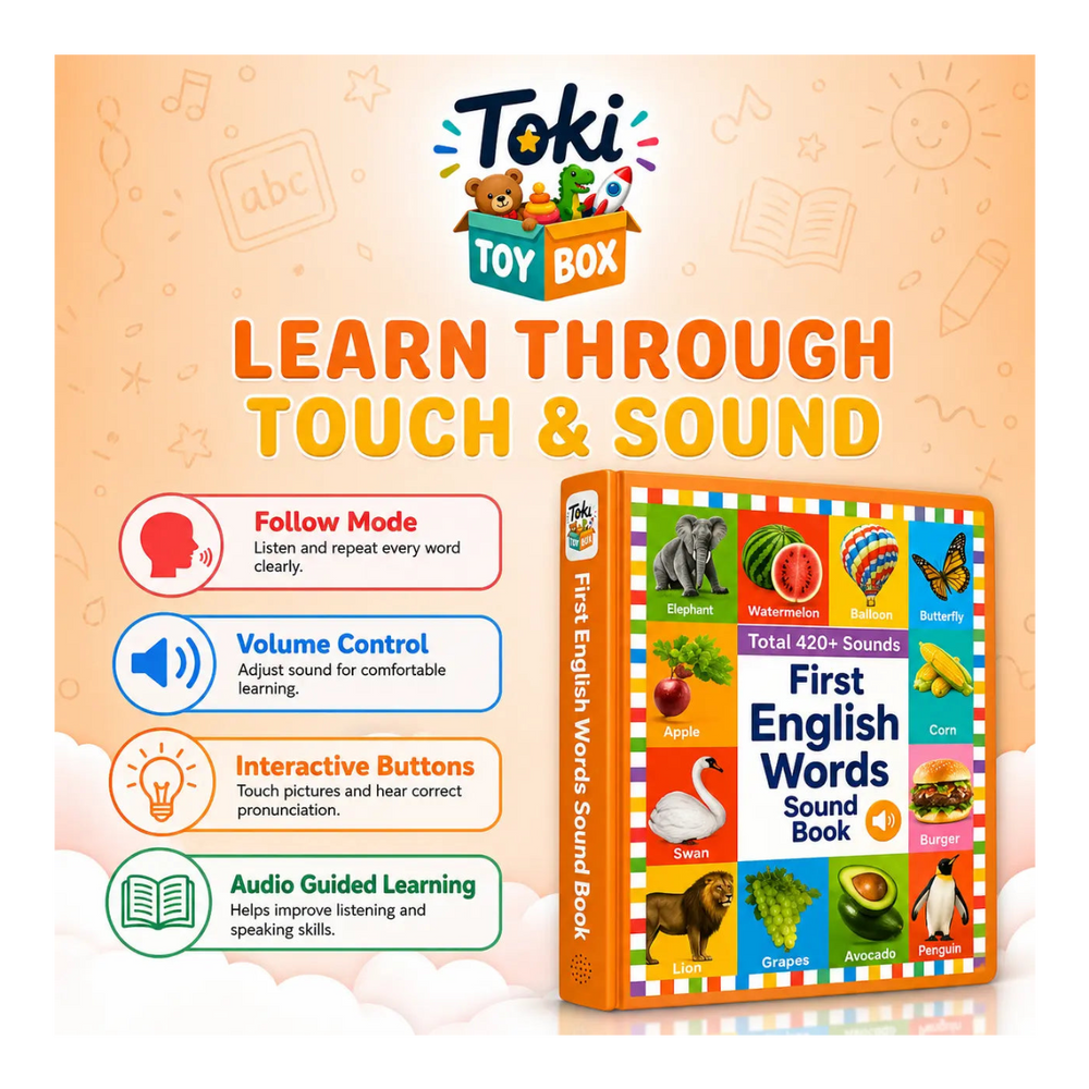 Kids Sound Book – 470+ Words Learning Toy - Toki Toy Box