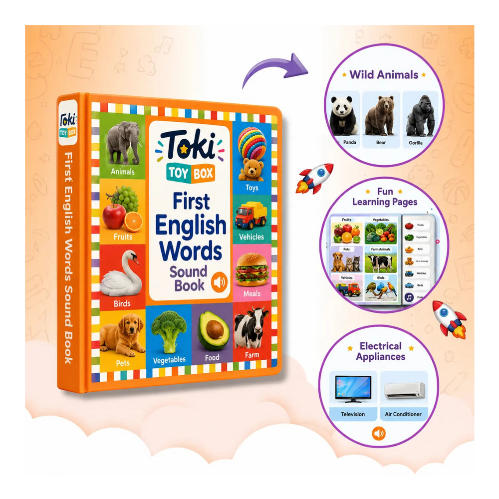 Kids Sound Book – 470+ Words Learning Toy - Toki Toy Box