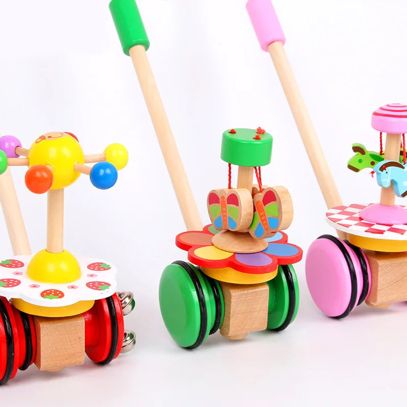 Wooden Baby Walker Push Toy for First Steps
