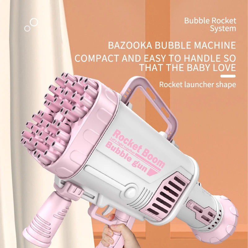 64-Hole Bubble Blaster – Electric Auto Bubble Gun for Kids – Whats Included | Toki Toy Box