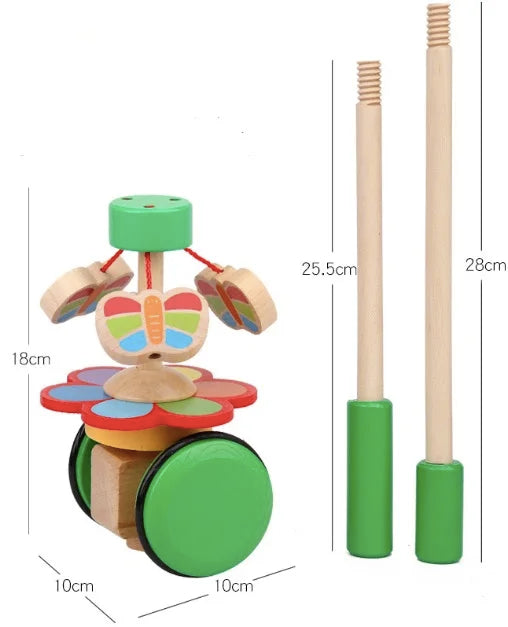 Wooden Baby Walker Push Toy for First Steps