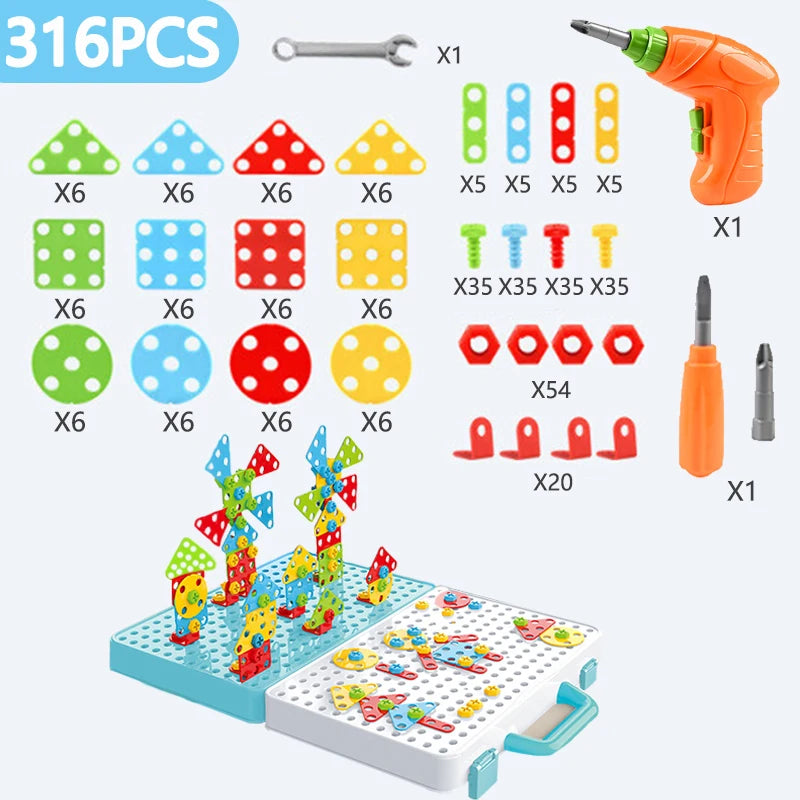 Kids Electric Drill Building Set – STEM Tool Kit