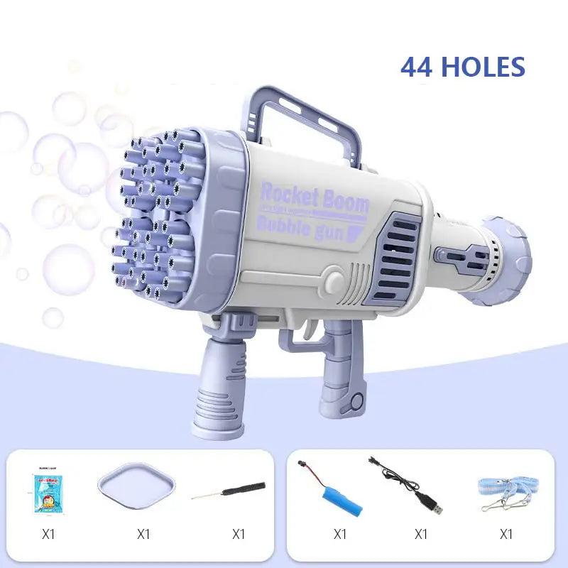 64-Hole Bubble Blaster – Electric Auto Bubble Gun for Kids – View 18 | Toki Toy Box