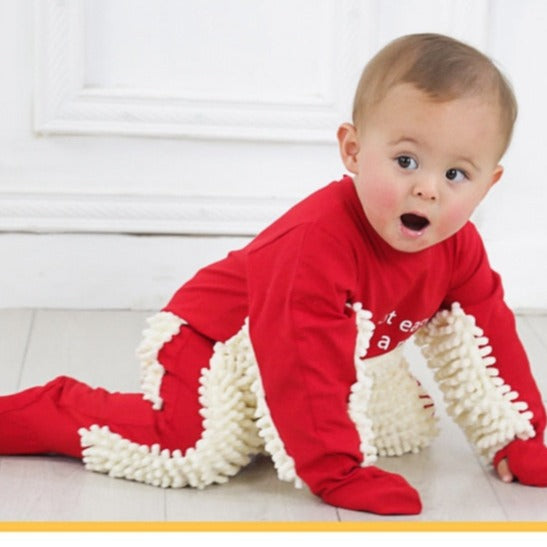 Baby Crawling Mop Romper for Fun Floor Cleaning