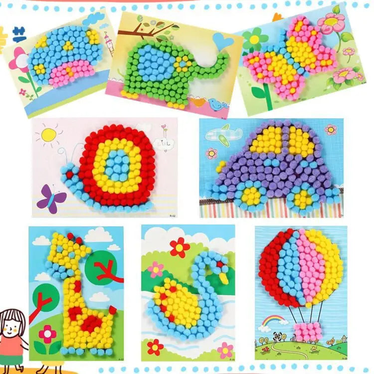 DIY Plush Sticker Craft Kit for Creative Kids