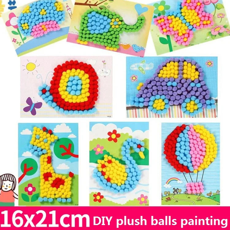 DIY Plush Sticker Craft Kit for Creative Kids