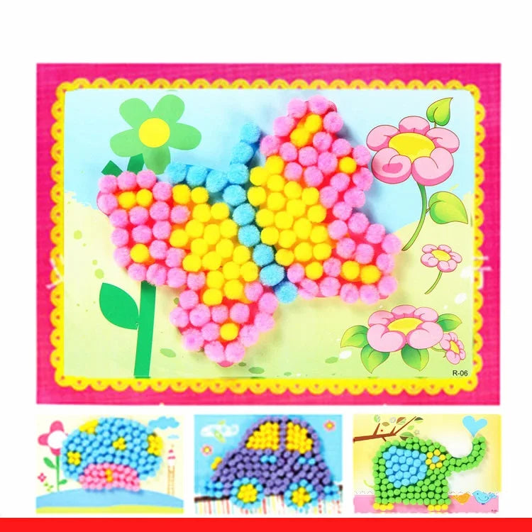 DIY Plush Sticker Craft Kit for Creative Kids