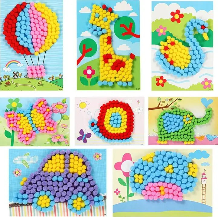 DIY Plush Sticker Craft Kit for Creative Kids