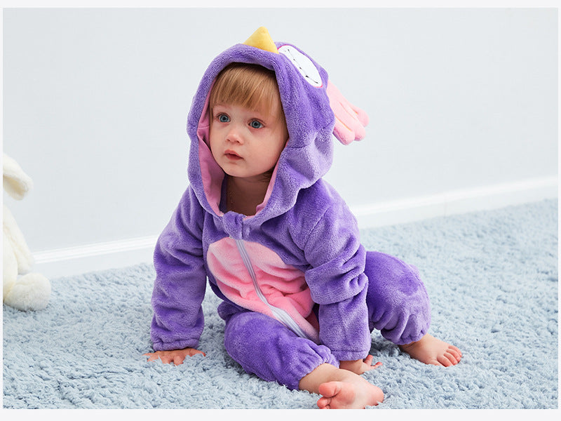 Baby Hooded Cartoon Romper – Cozy Cute Outfit – View 17 | Toki Toy Box