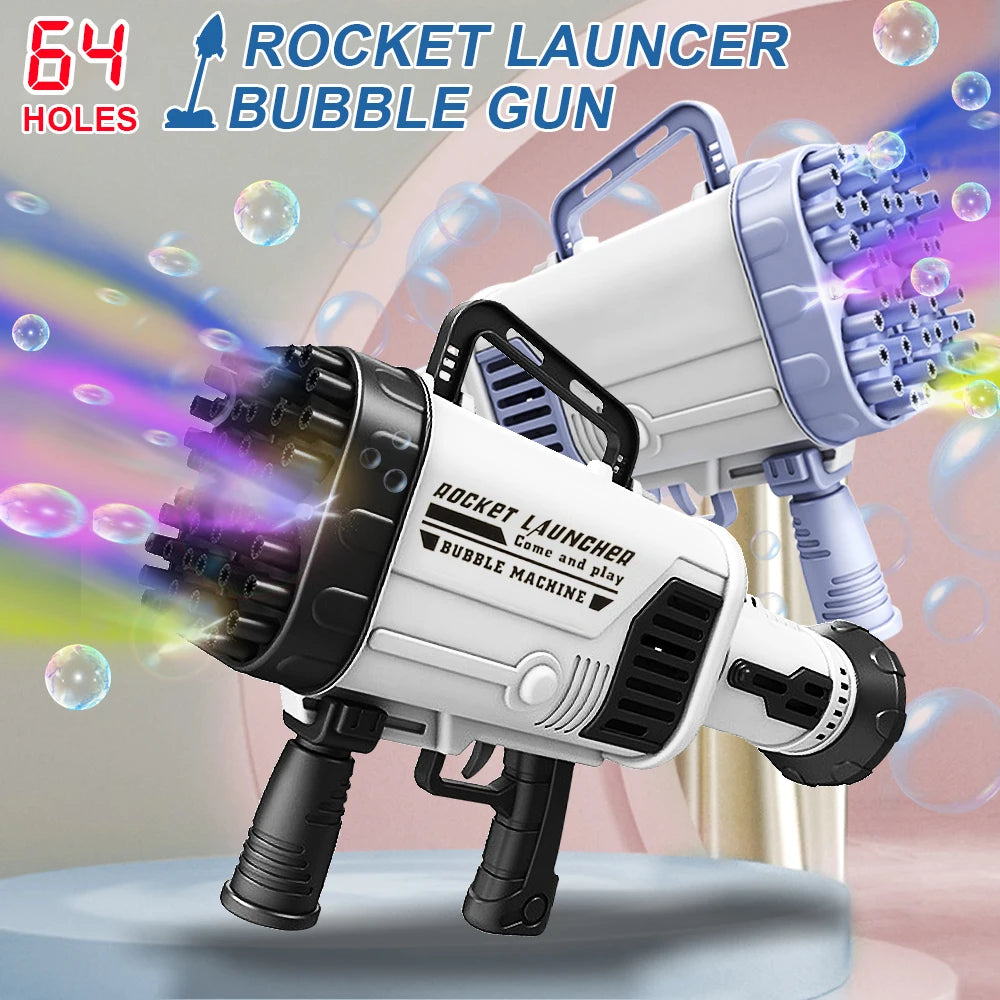 64-Hole Bubble Blaster – Electric Auto Bubble Gun for Kids – In Use | Toki Toy Box