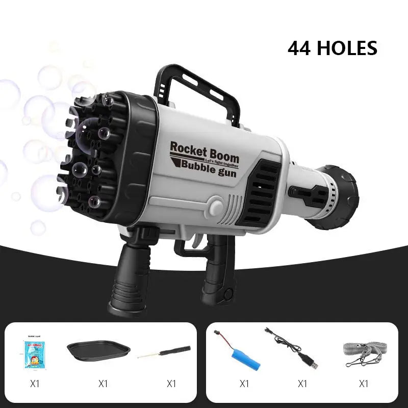 64-Hole Bubble Blaster – Electric Auto Bubble Gun for Kids – View 19 | Toki Toy Box