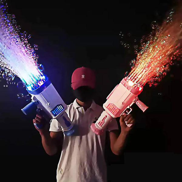 64-Hole Bubble Blaster – Electric Auto Bubble Gun for Kids
