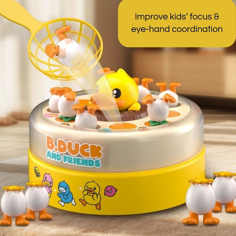 Quack Catch Duck Game – Fast Reflex Family Toy – Side View | Toki Toy Box