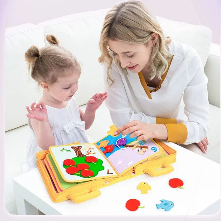 Baby’s First Soft Activity Book – Sensory Learning | Toki Toy Box – Size Reference | Toki Toy Box