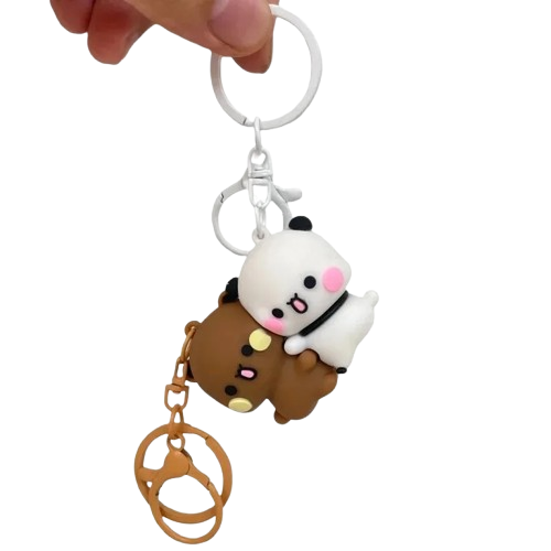 Magnetic Panda Couple Keychain – Cute Backpack Charm – Cute Keychain | Toki Toy Box