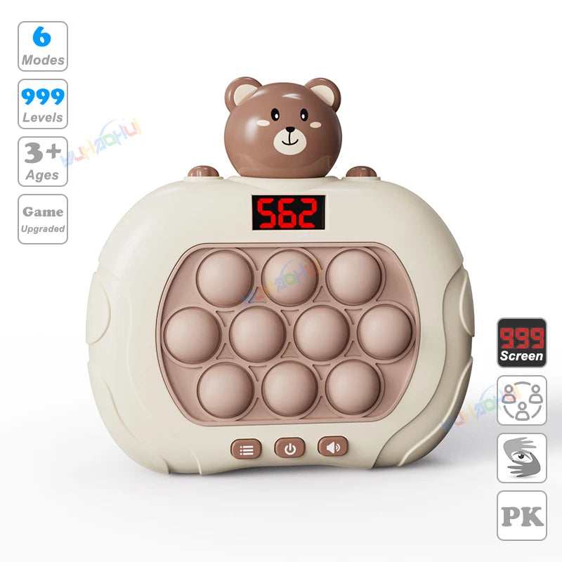 999-Level Pop Push Game Console for Kids & Adults - Toki Toy Box