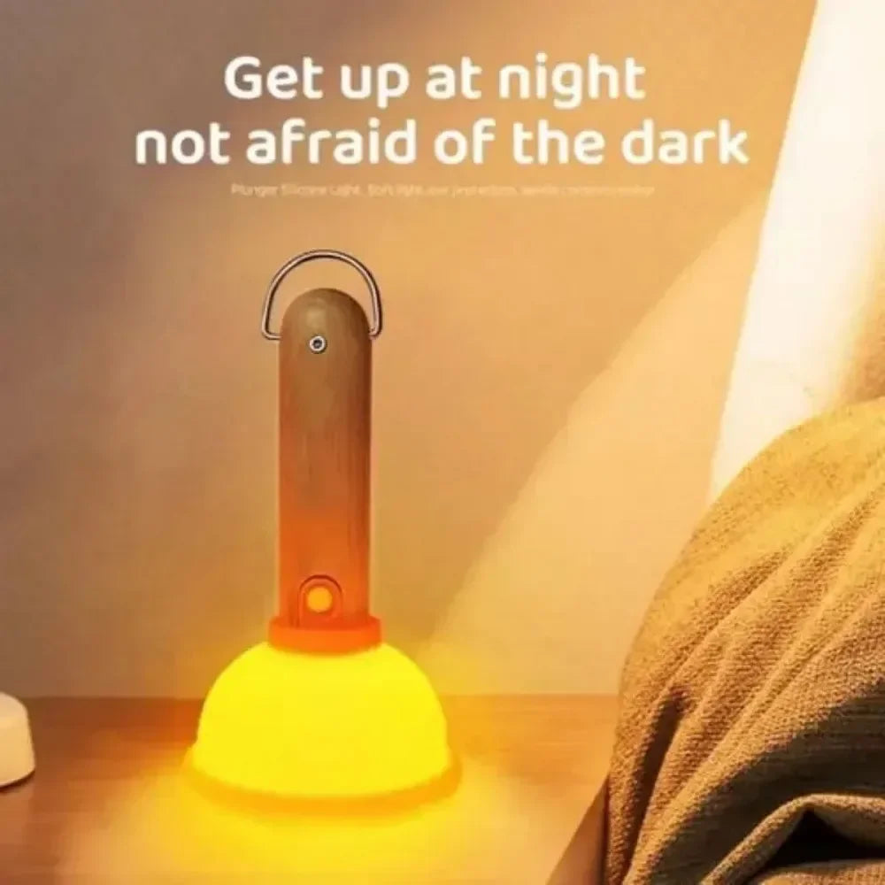 Funny Plunger Night Light – USB Silicone Lamp for Kids & Rooms - Toki Toy Box