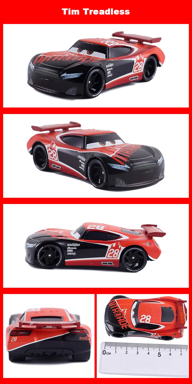 Cartoon Race Car Die-Cast Toy – Pull Back Fun