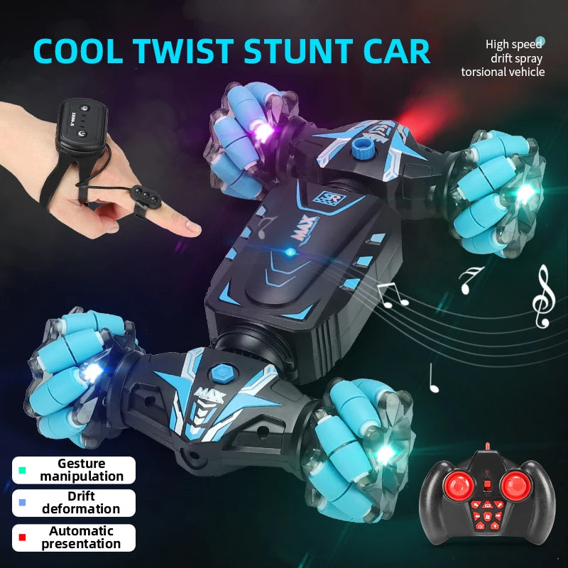 Gesture Control Stunt RC Car with LED Effects