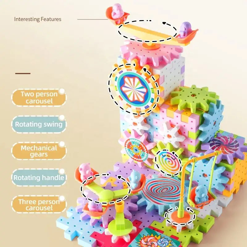 Electric Gear Building Blocks – Motorized STEM Set