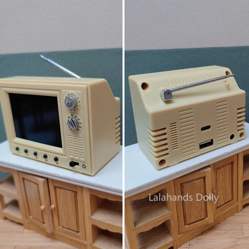 Mini Retro TV Toy – Playable Video Dollhouse Display – Lifestyle | Toki Toy Box