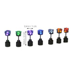 7-Piece LED Light-Up Stud Earrings – Crown Design, Stainless Steel, Perfect for Parties & Outdoor Concerts