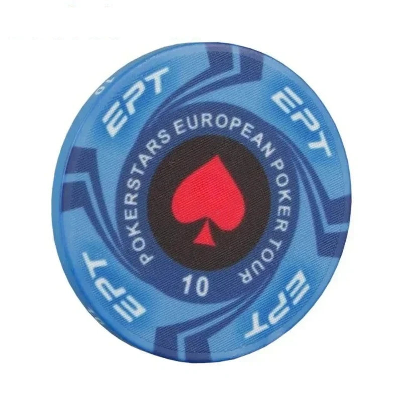 Premium Ceramic Game Chips Set – 10 Pieces