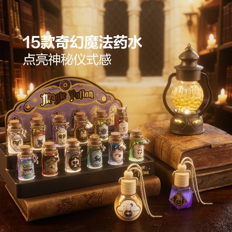 Zodiac-themed glass potion bottles from the magic potion kit