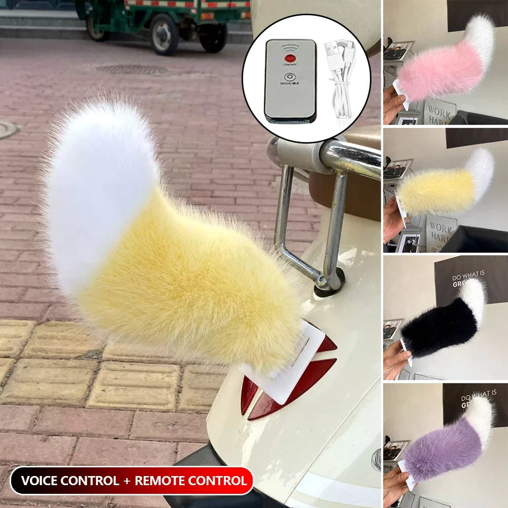 Remote Control Wagging Plush Tail – Fun Vehicle Decor