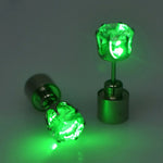 7-Piece LED Light-Up Stud Earrings – Crown Design, Stainless Steel, Perfect for Parties & Outdoor Concerts